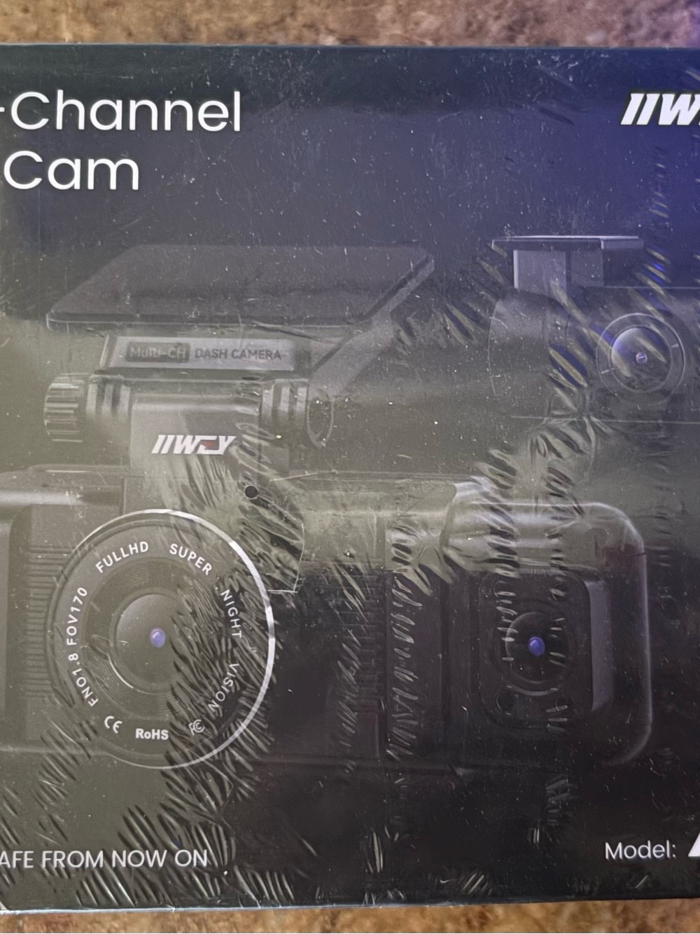 IWC Black Dual-Channel Dash Camera with Full HD Recording